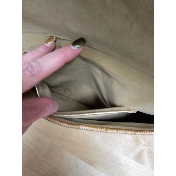 Carlo Fiori Vintage Envelope Straw & Snakeskin Clutch W/ Snap Closure - Picture 9 of 12